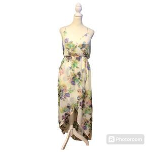 Charlotte Russe Women’s Multicolor floral high low dress - Size S